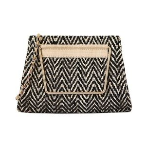 NWT!! GOOD PEOPLE LE TANA Women’s Raffia Shoulder Bag w/ stainless gold hardware